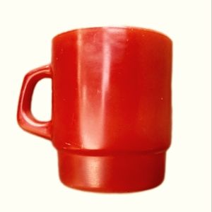 Vintage Red Fire King Anchor Hocking Mug